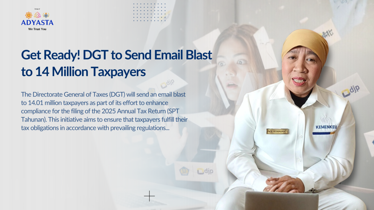 Get Ready! DGT to Send Email Blast to 14 Million Taxpayers
