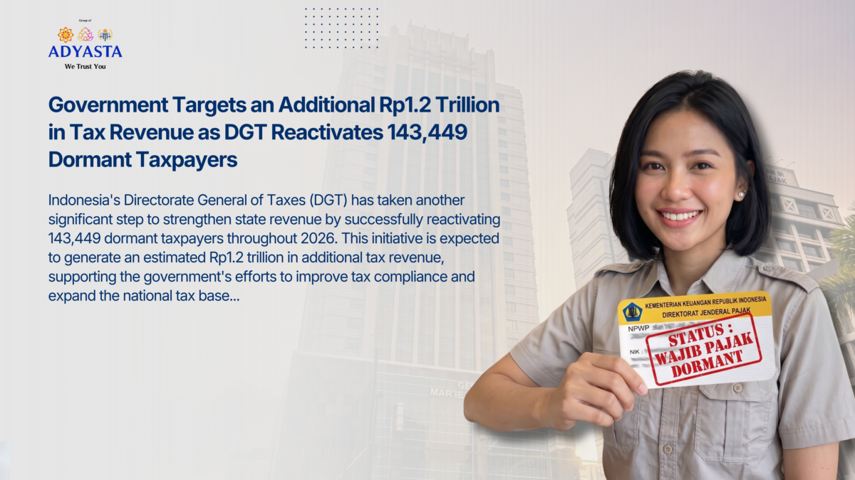 Government Targets an Additional Rp1.2 Trillion in Tax Revenue as DGT Reactivates 143,449 Dormant Taxpayers