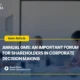 ANNUAL GMS: AN IMPORTANT FORUM FOR SHAREHOLDERS IN CORPORATE DECISION MAKING